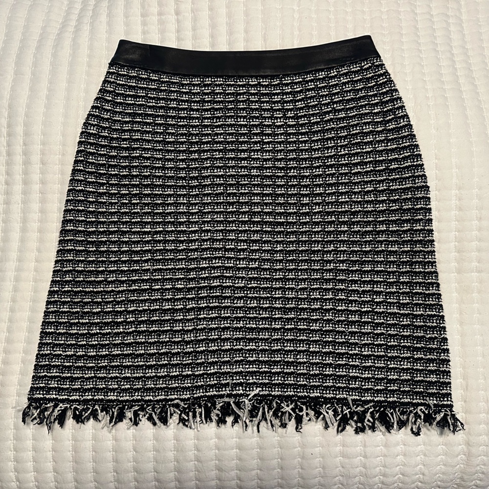 Tory Burch Raffia Tweed Skirt